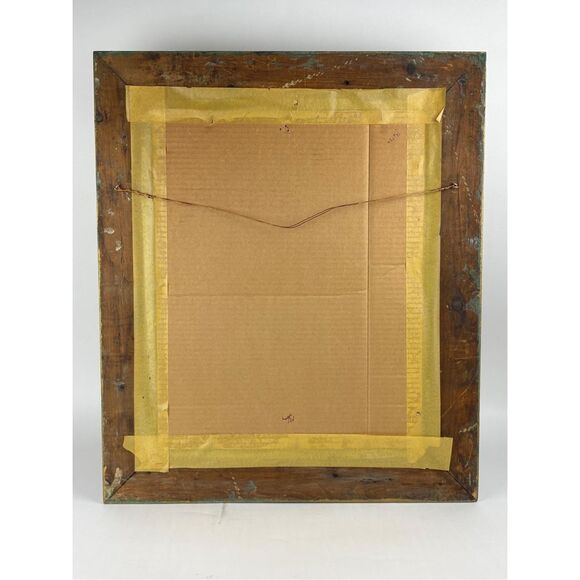 Vtg Annie Benson Muller An Unexpected Visitor Framed Print 27x23in Wall Hanging - Picture 8 of 8